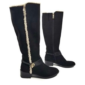 Tommy Hilfiger Suede Sherpa Lined Tall Boot / 6